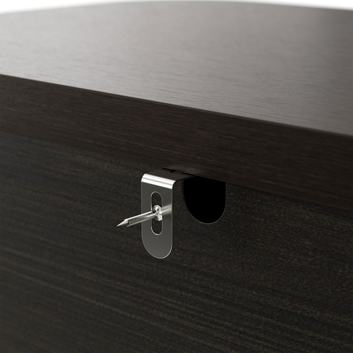 Orbis Streamline Edge TV Console – Black Walnut