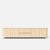 Orbis Streamline Edge TV Console – Natural Wood