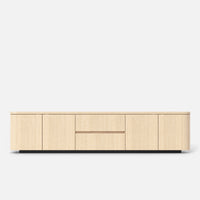 Orbis Streamline Edge TV Console – Natural Wood