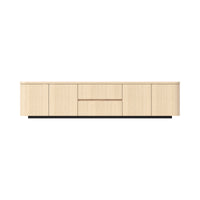 Orbis Streamline Edge TV Console – Natural Wood