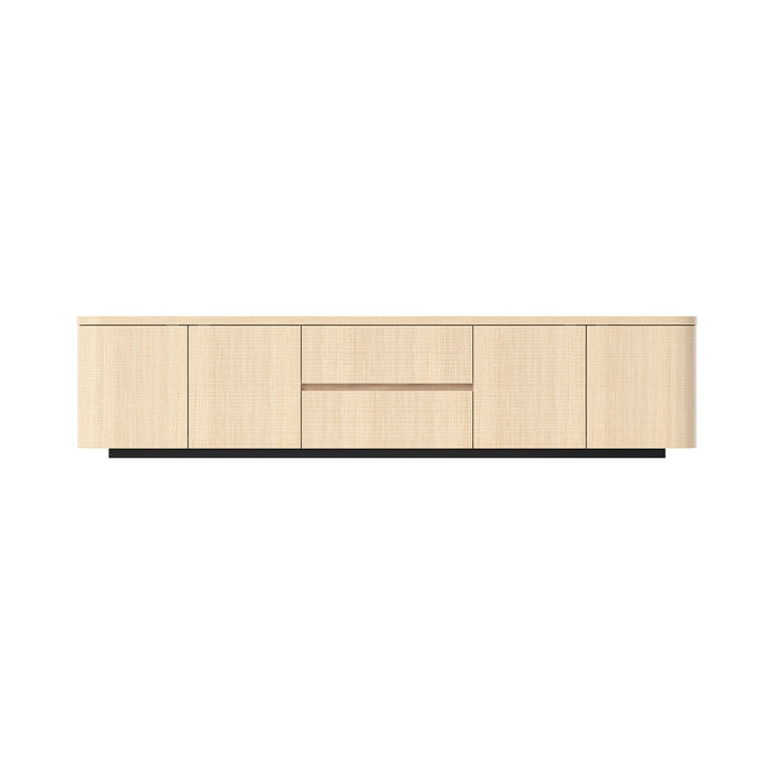 Orbis Streamline Edge TV Console – Natural Wood