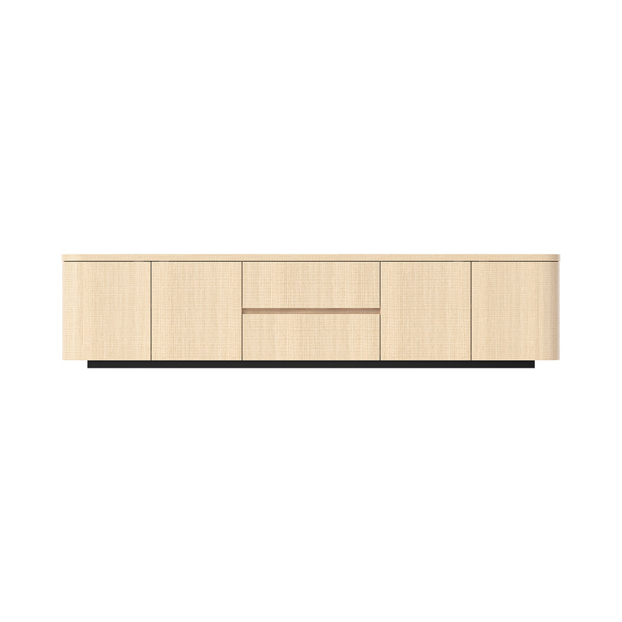 Orbis Streamline Edge TV Console – Natural Wood