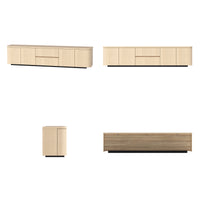 Orbis Streamline Edge TV Console – Natural Wood