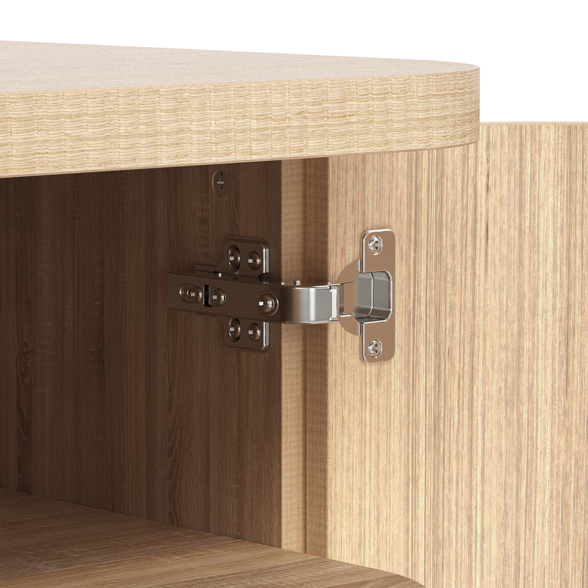 Orbis Streamline Edge TV Console – Natural Wood