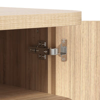 Orbis Streamline Edge TV Console – Natural Wood