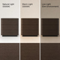 Orbis 3-Drawer Curved Dresser – Dark Walnut