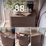 Orbis 3-Drawer Curved Dresser – Dark Walnut