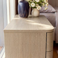 Orbis 3-Drawer Curved Dresser – Oak