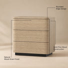 Orbis 3-Drawer Curved Dresser – Oak