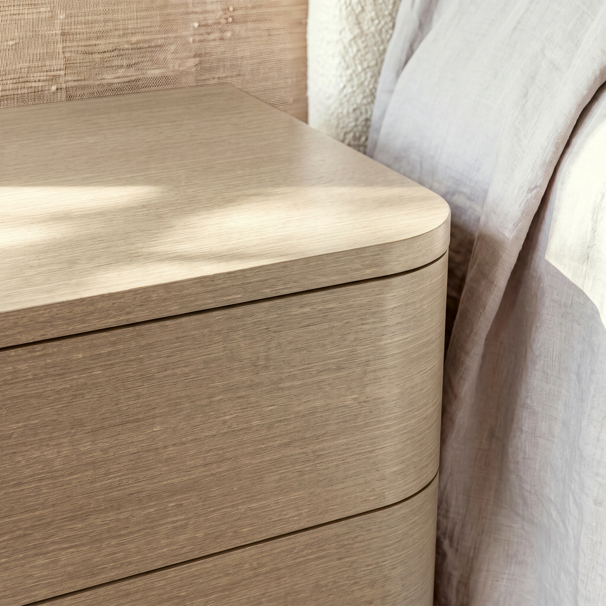 Orbis 3-Drawer Curved Dresser – Oak