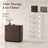 Orbis 3-Drawer Curved Dresser – Dark Walnut