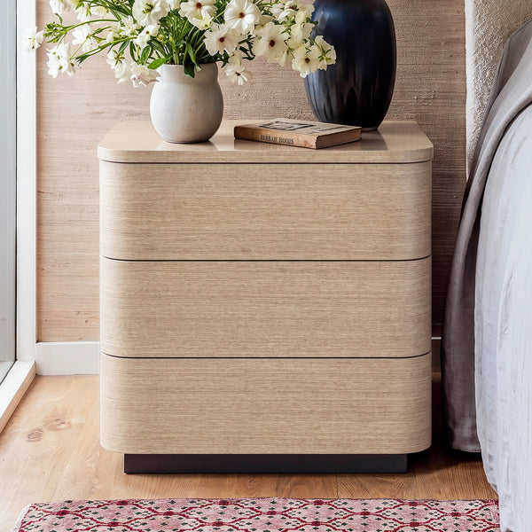 Orbis 3-Drawer Curved Dresser – Oak