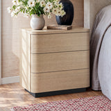 Orbis 3-Drawer Curved Dresser – Oak
