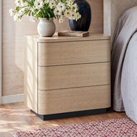 Orbis 3-Drawer Curved Dresser – Oak