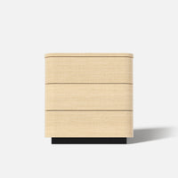 Orbis 3-Drawer Curved Dresser – Natural Wood
