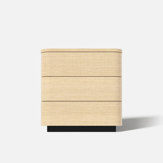 Orbis 3-Drawer Curved Dresser – Natural Wood