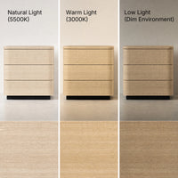 Orbis 3-Drawer Curved Dresser – Natural Wood