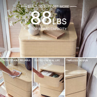 Orbis 3-Drawer Curved Dresser – Natural Wood