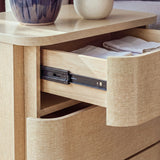 Orbis 3-Drawer Curved Dresser – Natural Wood