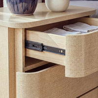 Orbis 3-Drawer Curved Dresser – Natural Wood