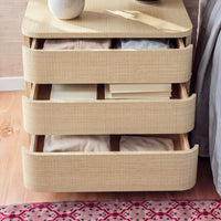 Orbis 3-Drawer Curved Dresser – Natural Wood