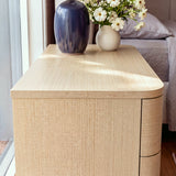 Orbis 3-Drawer Curved Dresser – Natural Wood