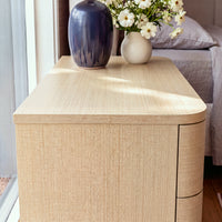 Orbis 3-Drawer Curved Dresser – Natural Wood