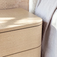 Orbis 3-Drawer Curved Dresser – Natural Wood