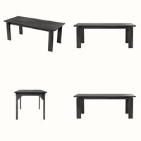 5-Piece Black Walnut Dining Set for 4
