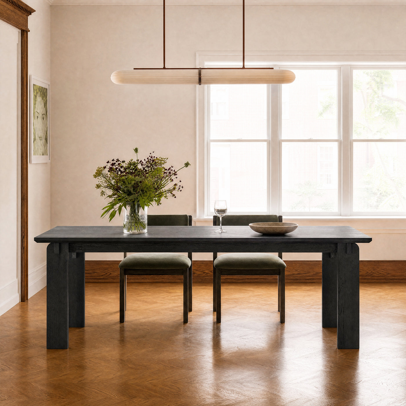 Black Walnut Solid Wood Dining Table