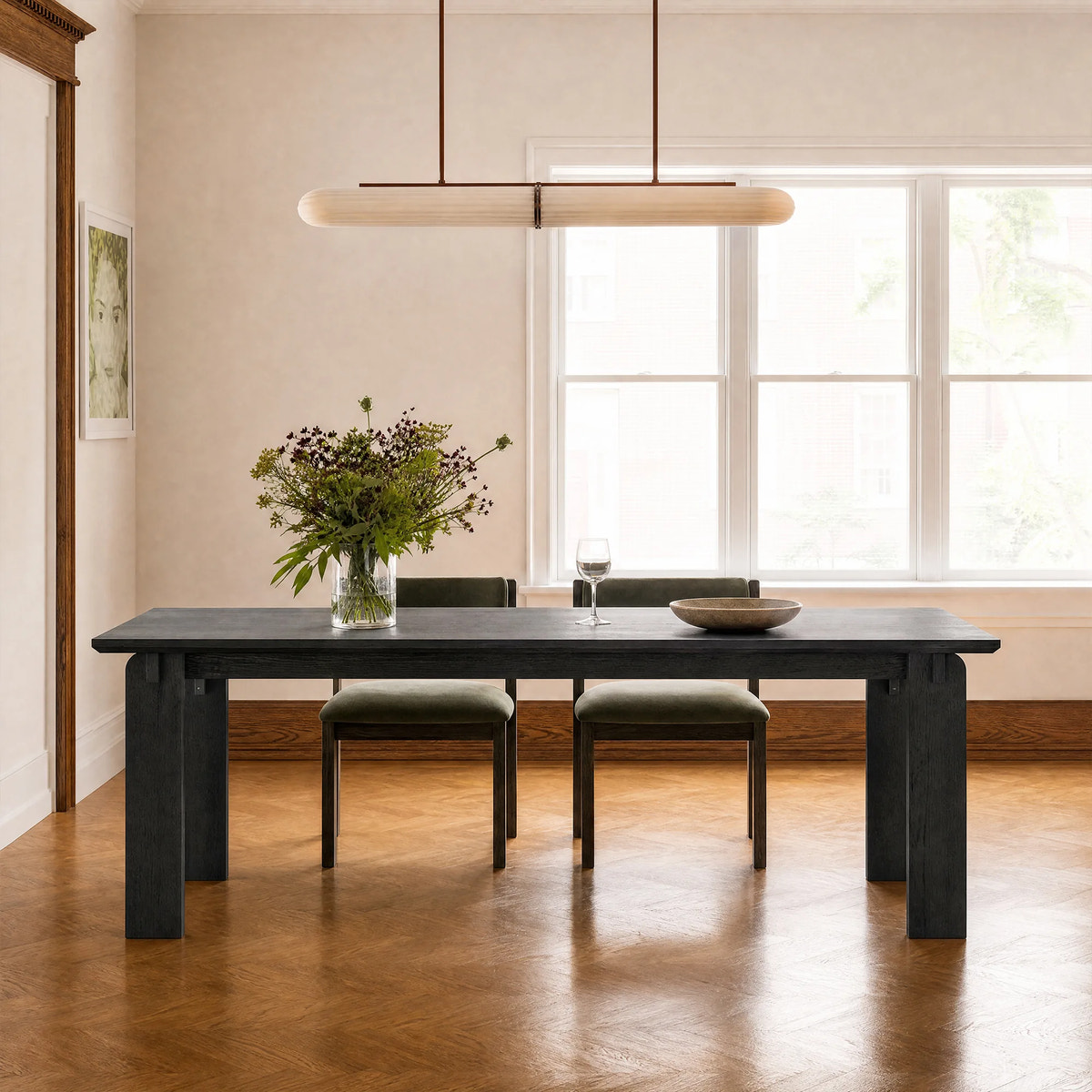Black Walnut Solid Wood Dining Table