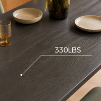 5-Piece Black Walnut Dining Set for 4