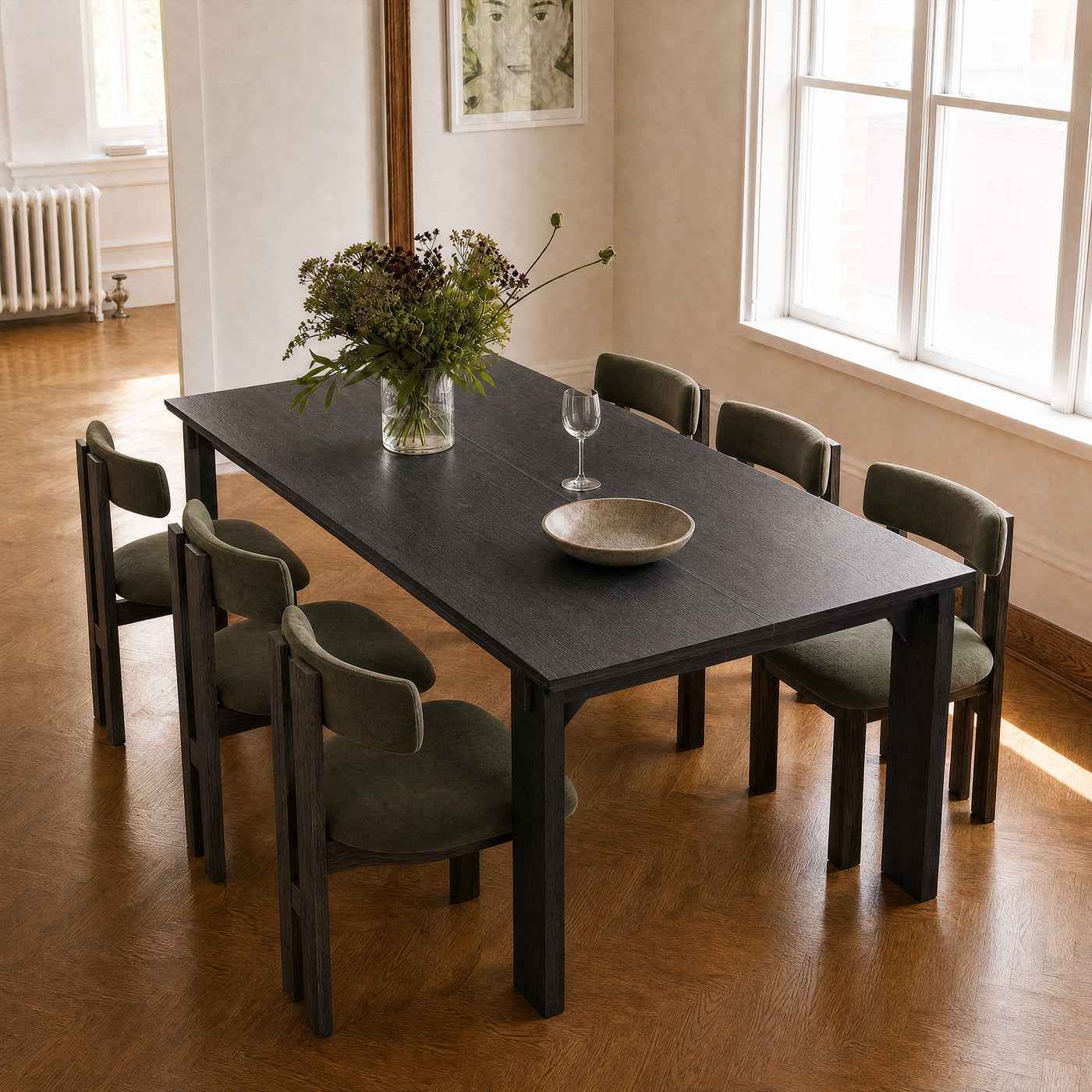 Black Walnut Solid Wood Dining Table