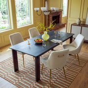 5-Piece Black Walnut Dining Set for 4