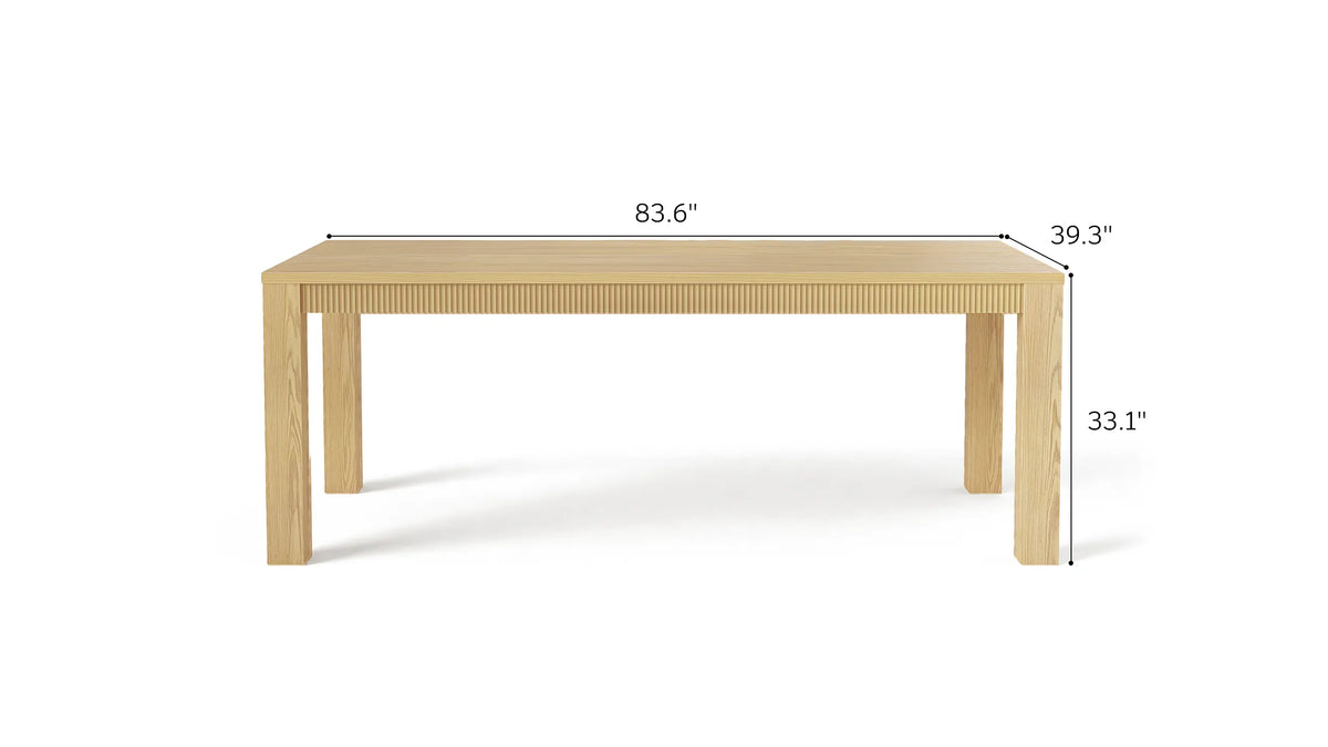 Wave Edge Solid Wood Dining Table