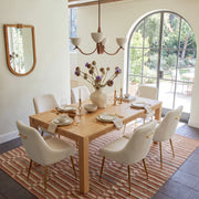 Wave Edge Dining Table Set for 6