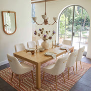 Wave Edge Dining Table Set for 8