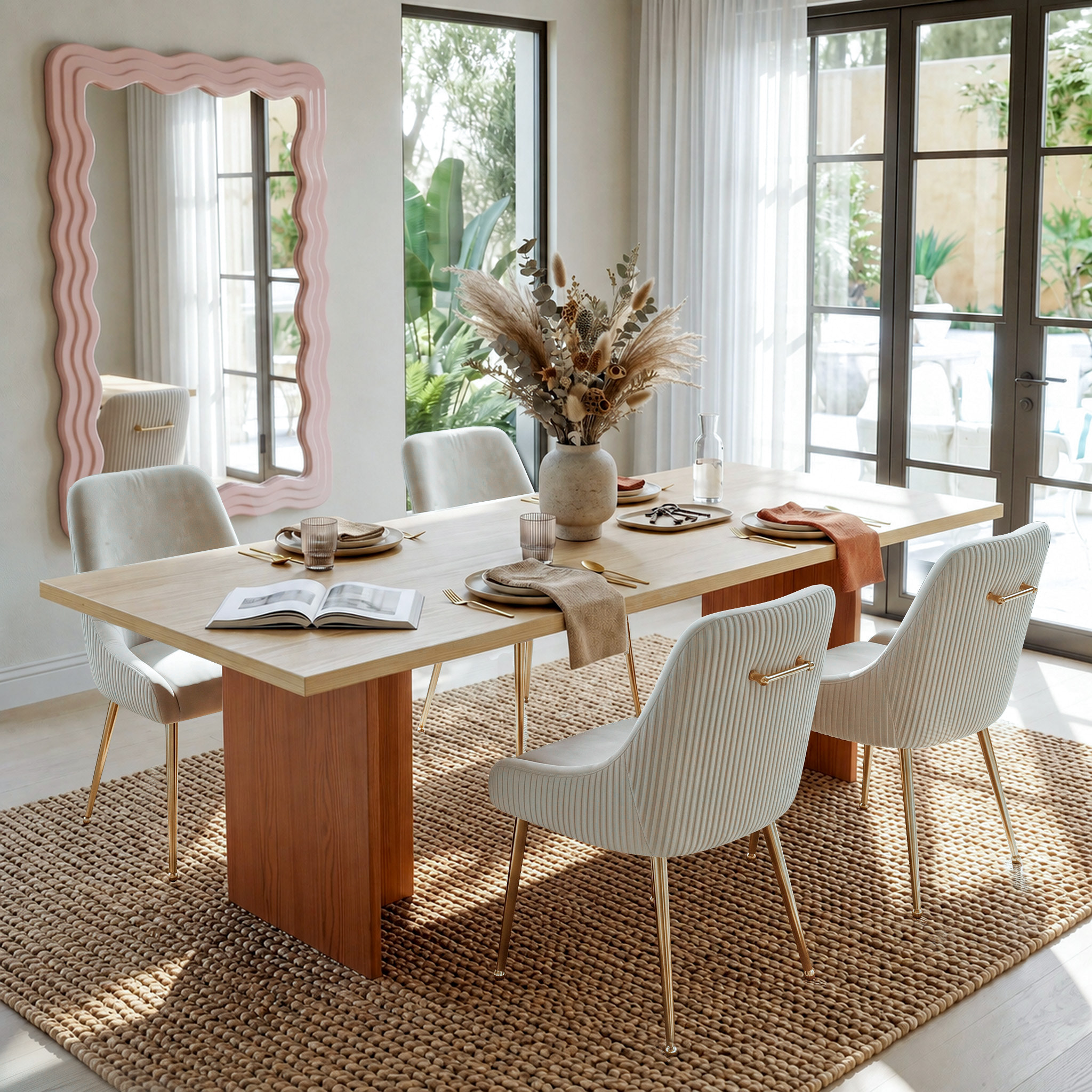 Two-Tone Dining Table Set for 4