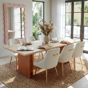 Two-Tone Dining Table Set for 6