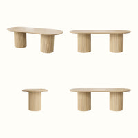 Solid Wood Round Pedestal Dining Table