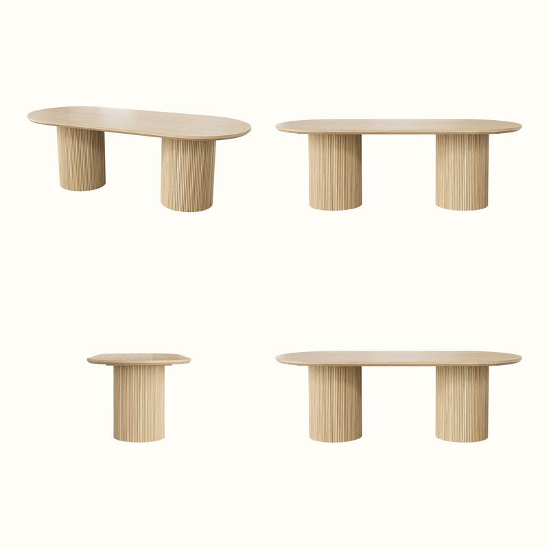 Solid Wood Round Pedestal Dining Table