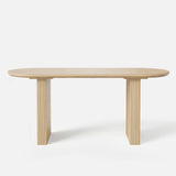 Solid Wood Sculpted Base Office Desk