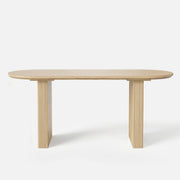 Solid Wood Sculpted Base Dining Table