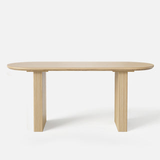 Solid Wood Sculpted Base Office Desk