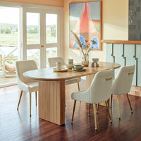 Sculpted Base Dining Table Set for 4