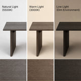 Dark Wood Dining Table with Split-Top Design