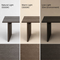 9-Piece Dark Wood Split-Top Dining Table Set