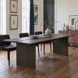 Dark Wood Dining Table with Split-Top Design
