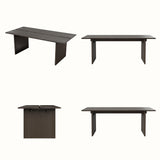 Dark Wood Dining Table with Split-Top Design