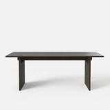 Dark Wood Dining Table with Split-Top Design